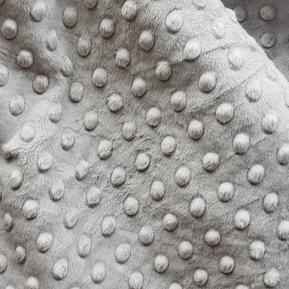 Grey Minky Dimple Dots Fabric By The Yard - Picture 8 of 8